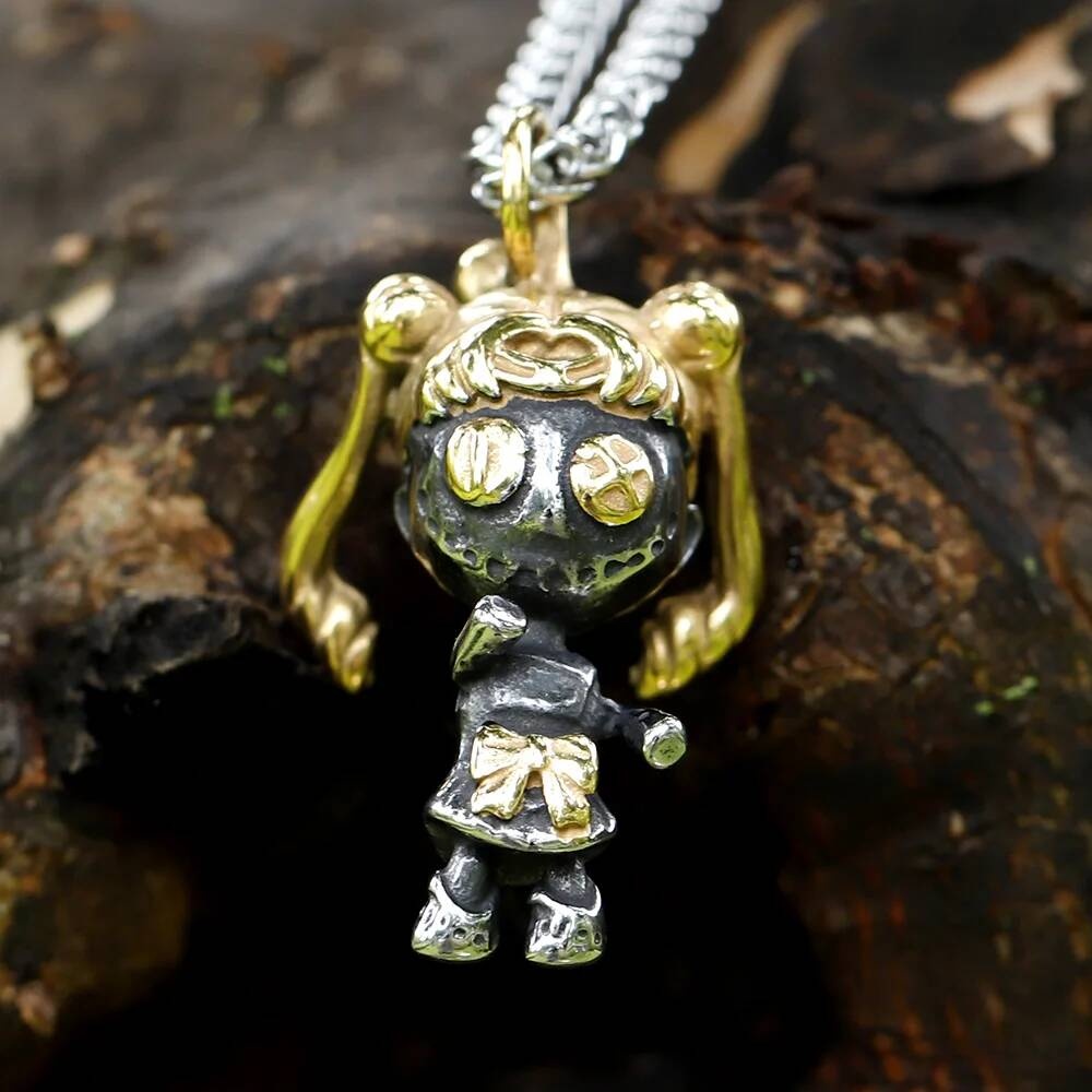 Men's 316L stainless steel Creative Designs Voodoo Doll Collection Pendant clown vampire love balloon For LP-845