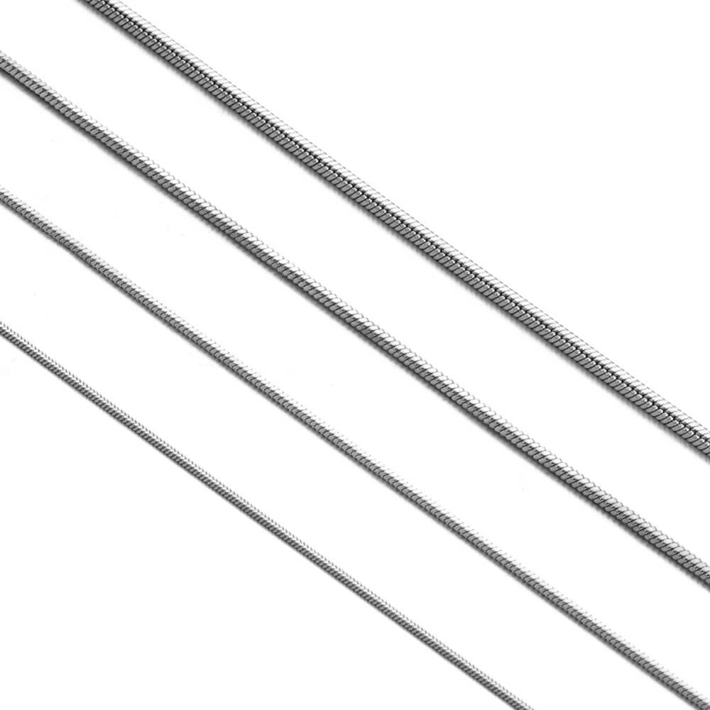 1 piece Stainless Steel Square Snake Chain Necklace For Men Women Jewelry