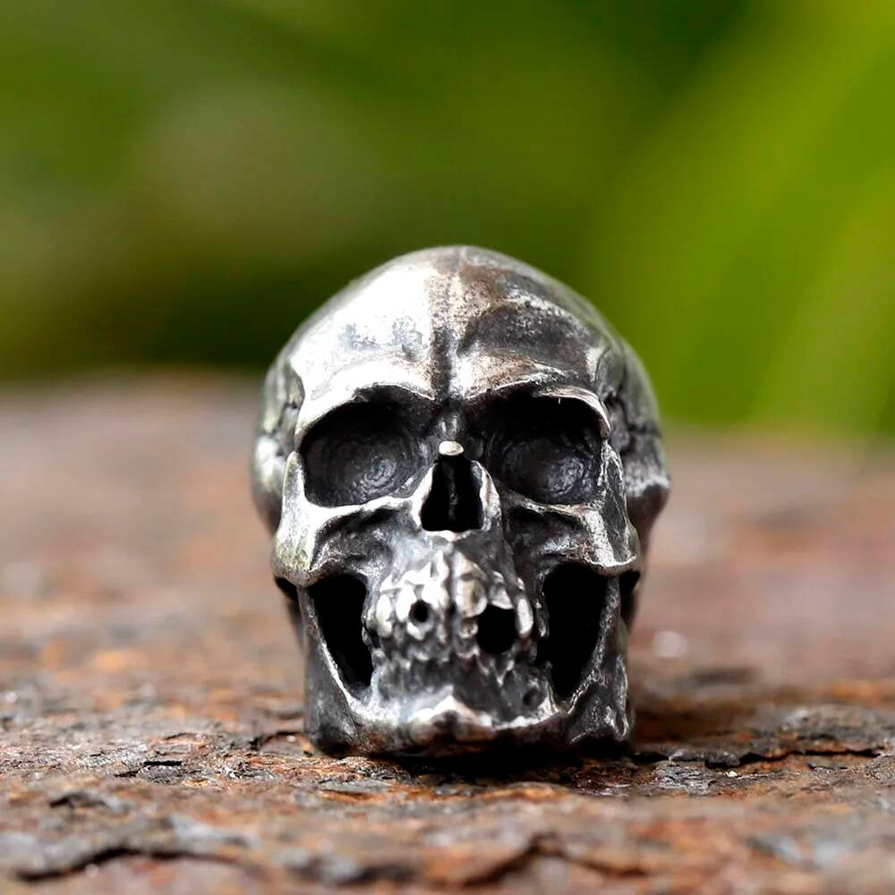 Unisex 316L Stainless Steel Skull Clavicle Pendant Necklace Gothic Hip Hop Jewelry