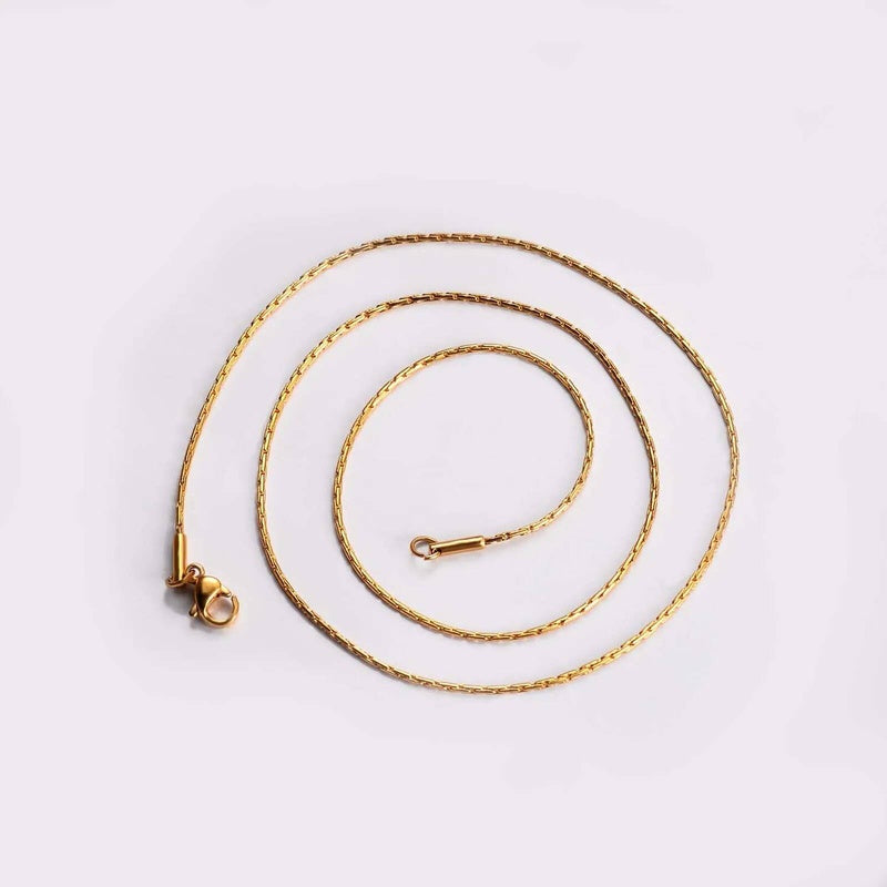 1 piece Width 0.6mm/0.8mm/1mm/1.2mm Chain Women Stainless Steel Tiny Necklace For Pendant Wholesale Jewelry