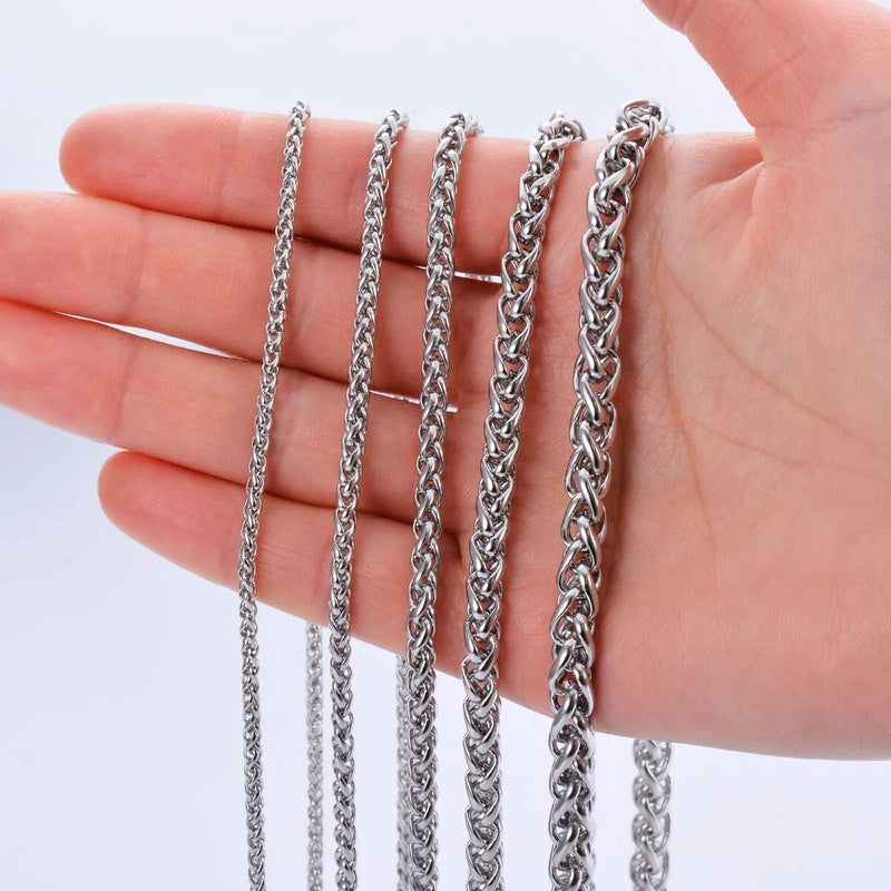 1 piece Width 2.5mm/3mm/4mm/5mm/6mm Keel Link For Men Women Stainless Steel Chain Necklace