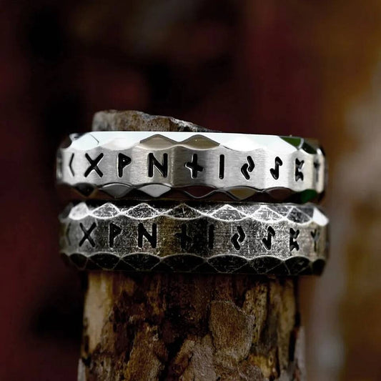 Vintage Viking Rune Ring – 316L Stainless Steel Unisex Norse Amulet