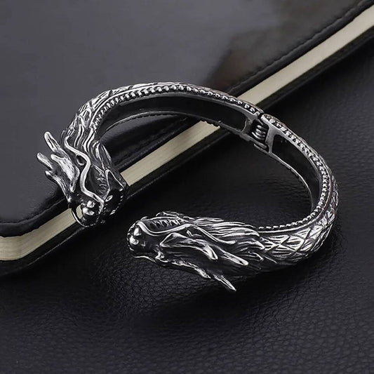 Viking Double Dragon Bracelet – Stainless Steel Norse Armring