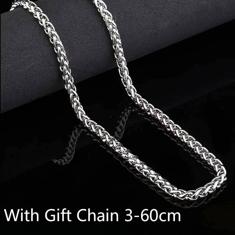 Men's 316L Stainless Steel Jesus Cross Pendant Necklace Religious Punk Jewelry