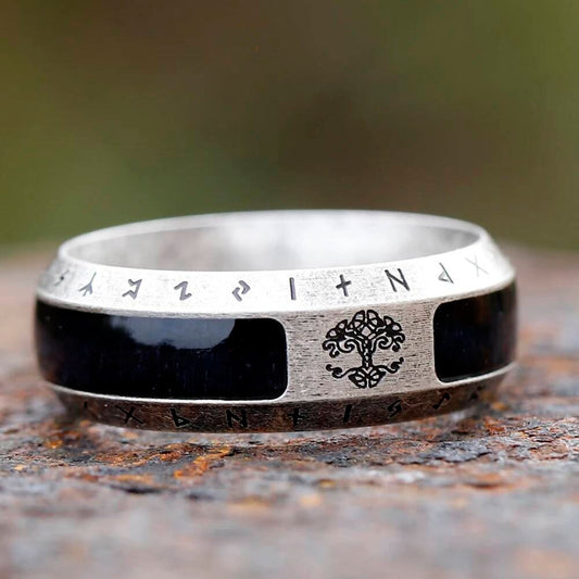 Viking Tree of Life Ring – 316L Stainless Steel Norse Amulet Band