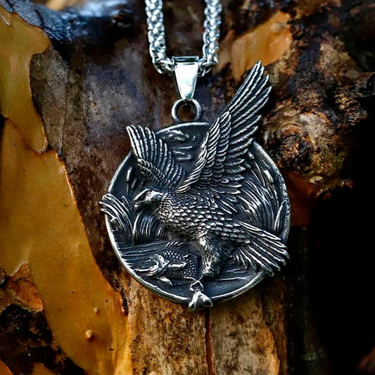 Eagle Pendant Necklace – Majestic Stainless Steel Soaring Bird Jewelry
