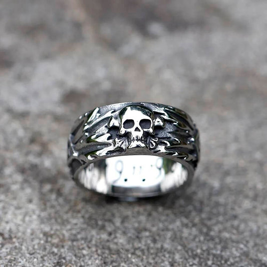 Vintage Super Punk Skull Biker Ring – 316L Stainless Steel Teen Statement Jewelry