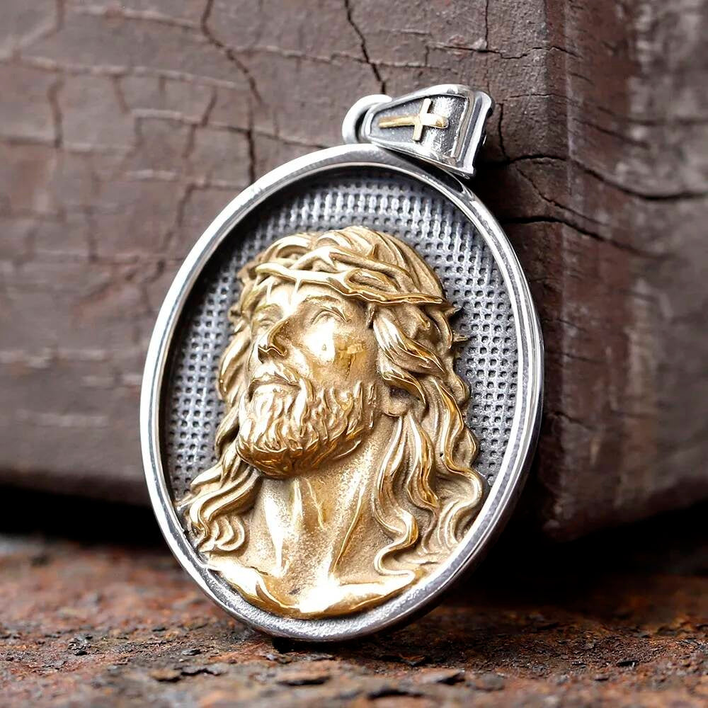 Jesus Christ Pendant Necklace – Stainless Steel Religious Jewelry