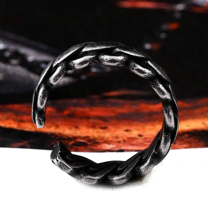 Retro Adjustable Punk Ring – 316L Stainless Steel Unisex Statement Band