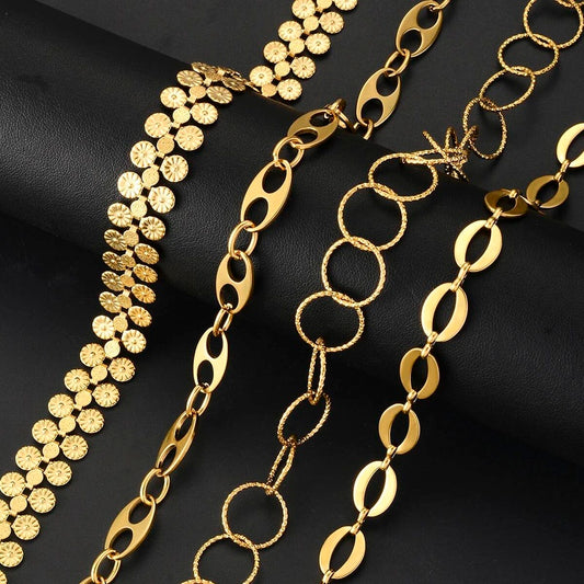 1 piece Stainless Steel Bracelet Necklace For Women Men Gift Huge Handmade Link Chain Jewelry Not allergic