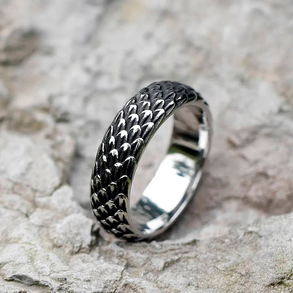 Viking Dragon Amulet Ring – 316L Stainless Steel Animal Totem Jewelry