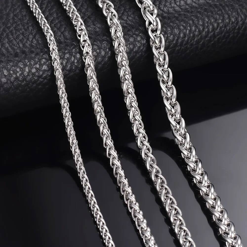 1 piece Width 2.5mm/3mm/4mm/5mm/6mm Keel Link For Men Women Stainless Steel Chain Necklace