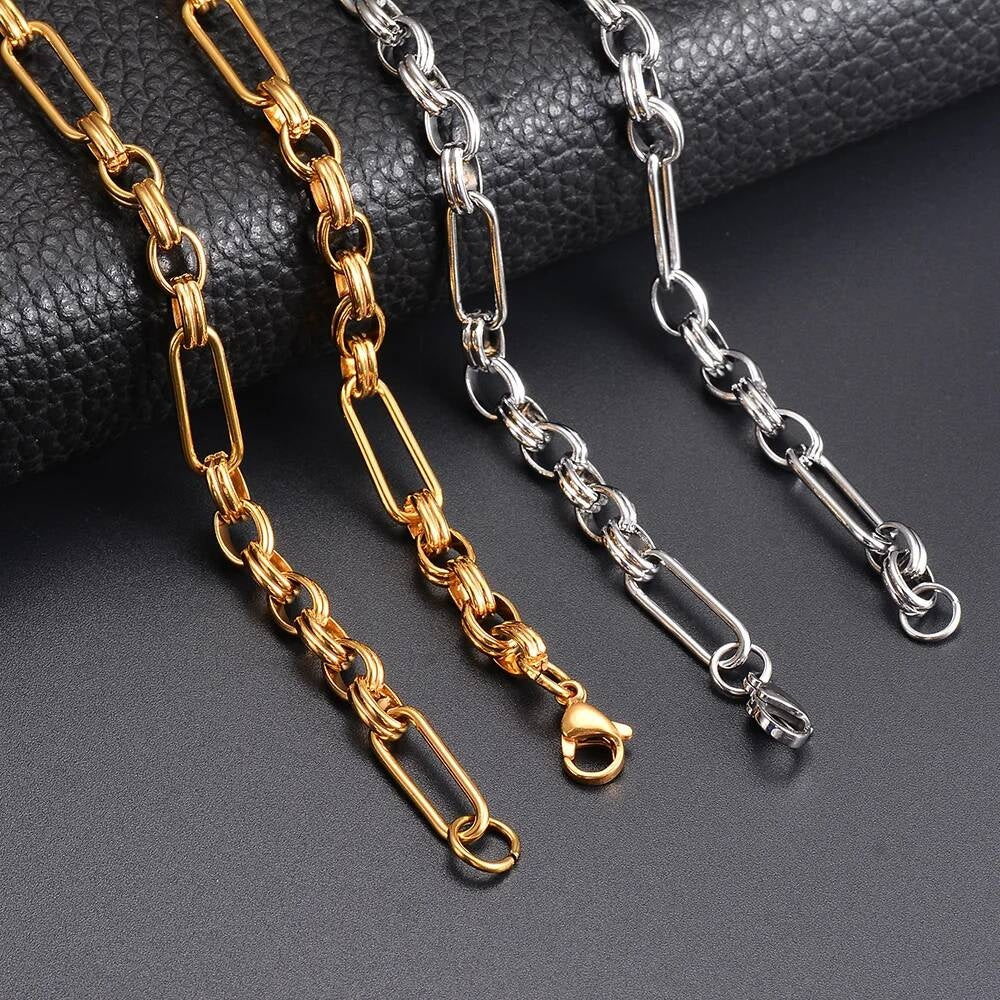 1 piece Stainless Steel Handmade 5:1 Chunky Circle Heavy Thick O Ring Chain for Men Women Jewelry Making Supplies
