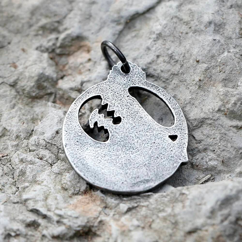316L Stainless Steel Viking Rune Wolf Pendant Necklace Unisex Norse Jewelry Gift