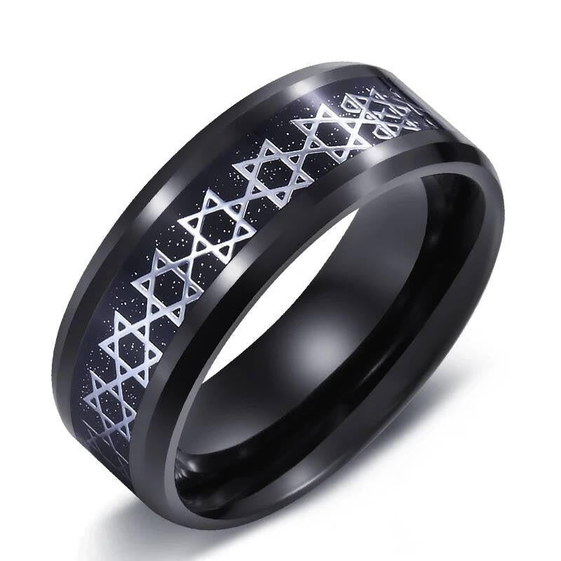 Star of David Pentacle Ring - Splendid Stainless Steel Men's Occult Jewelry