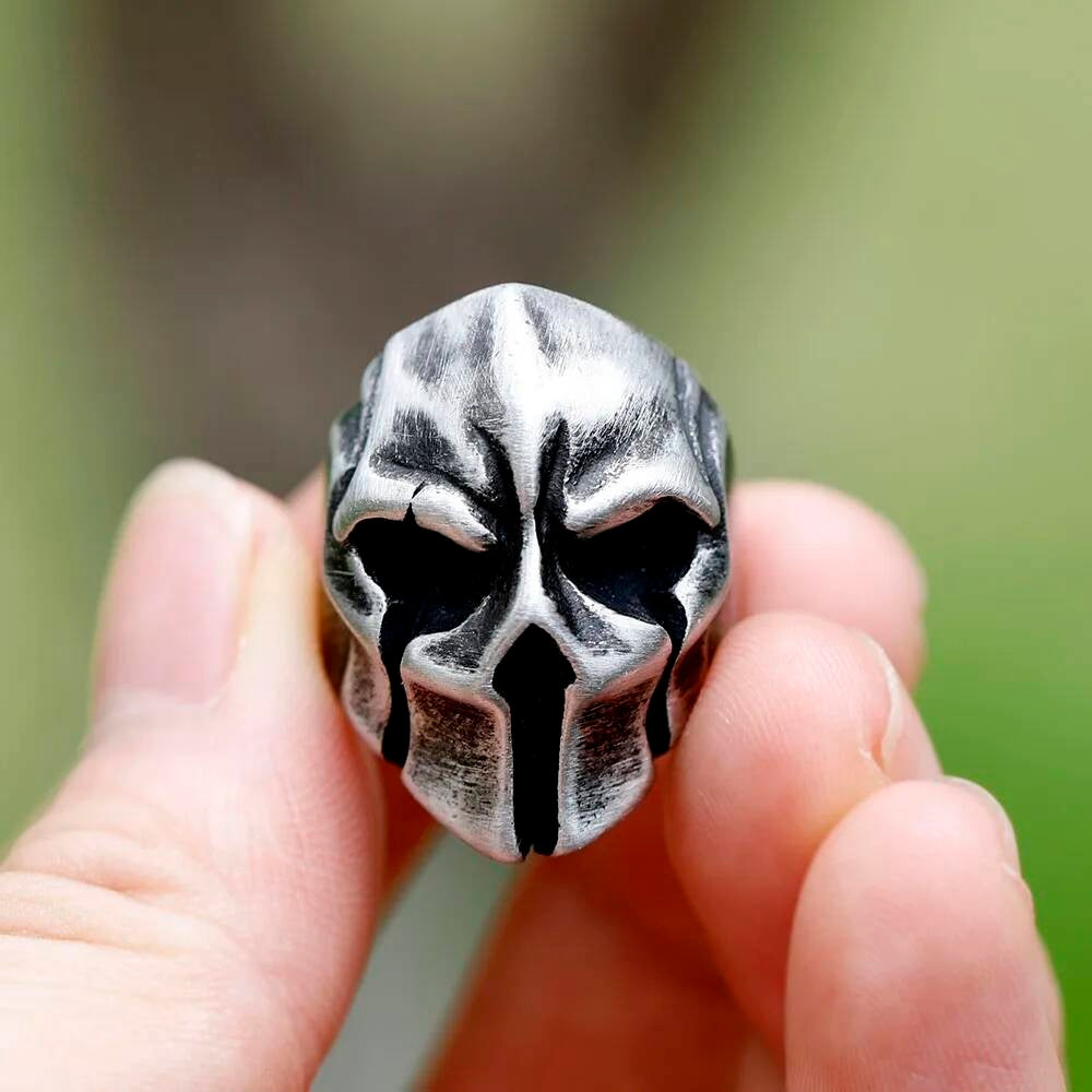 Punisher Mask Skull Ring - Vintage Stainless Steel Gothic Punk Jewelry