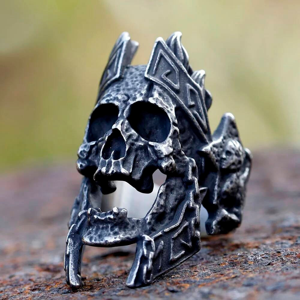 Retro Skull Signet Ring - Gothic Stainless Steel Men's Biker Party Jewelry