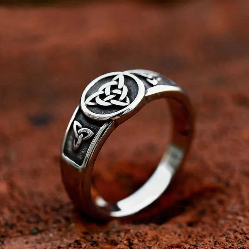 Viking Valknut Ring – 316L Stainless Steel Eternal Warrior Amulet Band