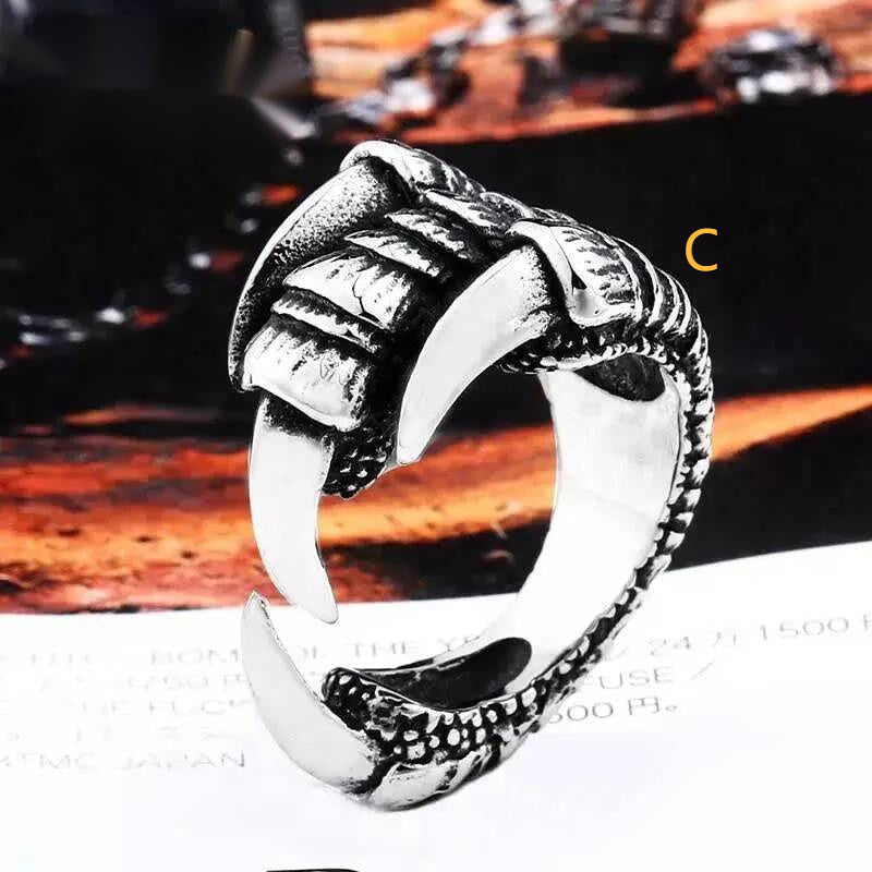 Eagle Claw Ring in Stainless Steel – Gothic Punk Biker Talon Jewelry