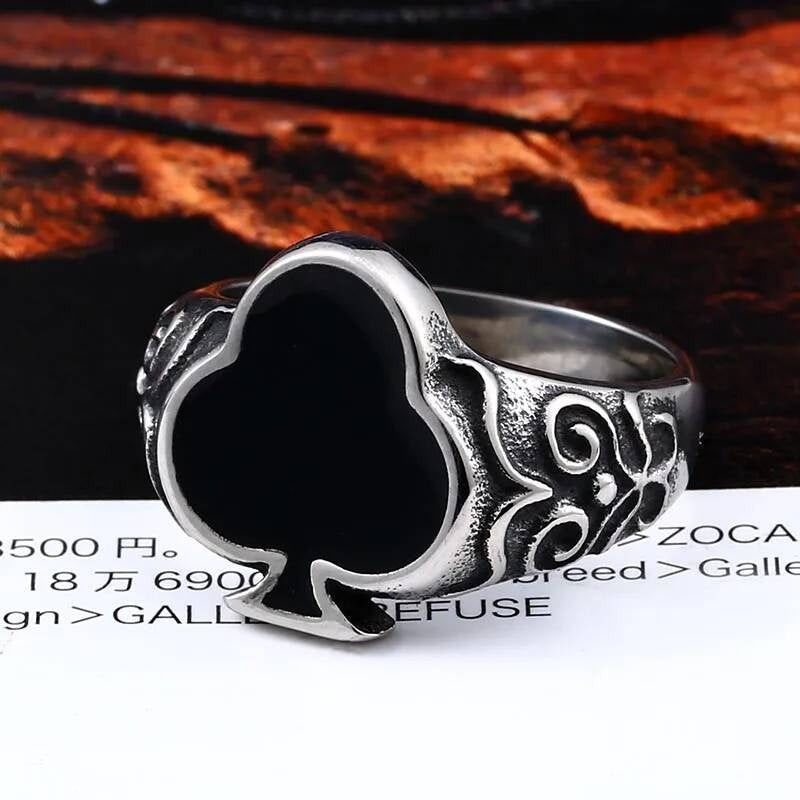 Red Diamond-Rhombus Stainless Steel Ring – 316L Bold Unisex Band