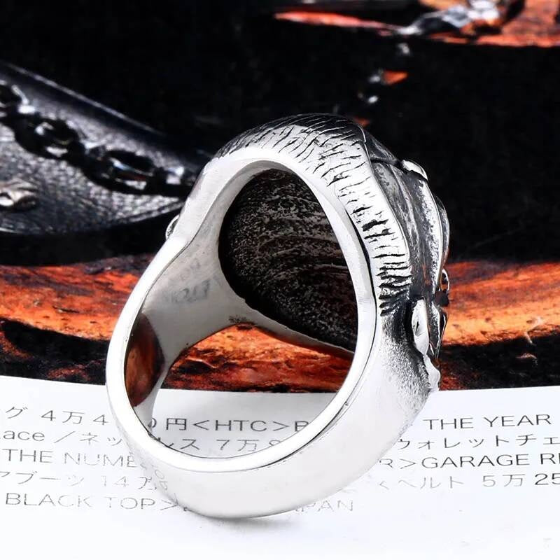 "Do Not Close Your Eyes" Ring - Gothic Eye Symbol Stainless Steel Jewelry