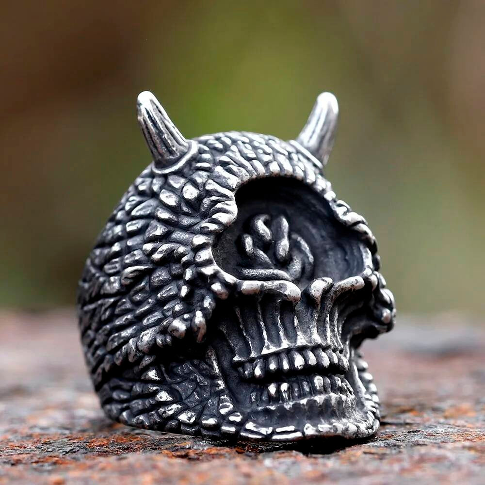 Devil Cyclops Skull Ring - Gothic Retro Stainless Steel Men's Party Jewelry