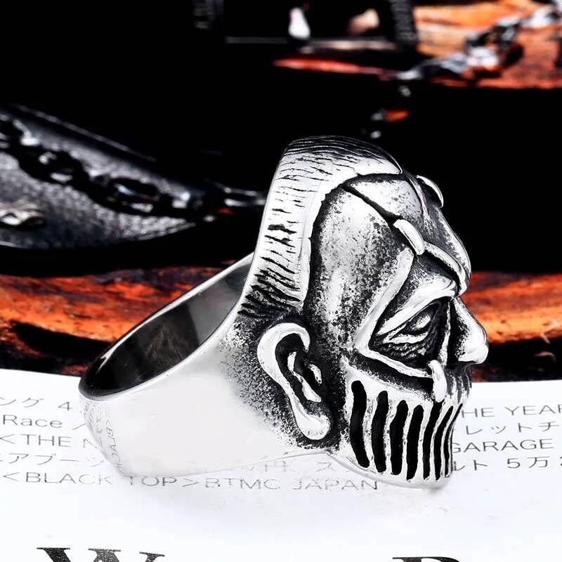 "Do Not Close Your Eyes" Ring - Gothic Eye Symbol Stainless Steel Jewelry