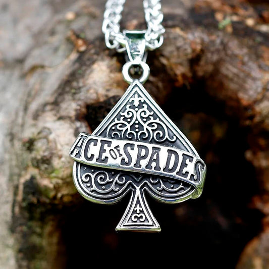 Ace of Spades Pendant Necklace – Gothic Playing Card Jewelry