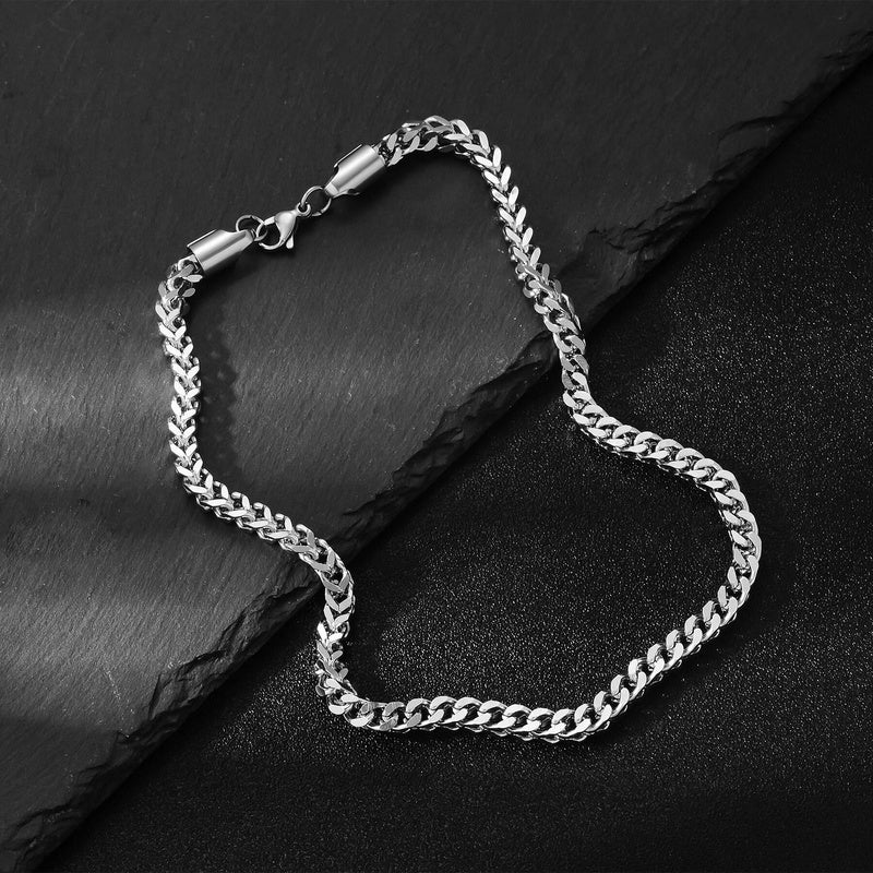1Pc Size 3mm-5mm Gold/Sier Color 316L Stainless Steel Franco Fox tail Chain Necklace Women Men Jewelry Gift Dropshipping