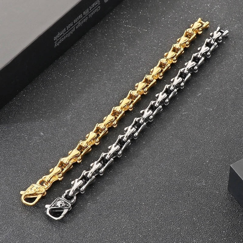 10mm Dog Bone Link Chain Bracelet For Men Punk Street Culture Fashion Jewelry
