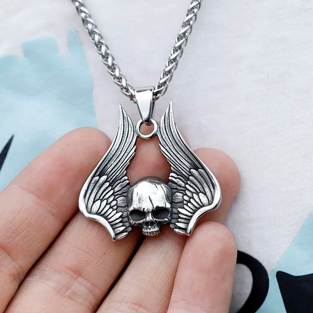 Viking Wolf Pendant Necklace Norse Mythology Stainless Steel Jewelry