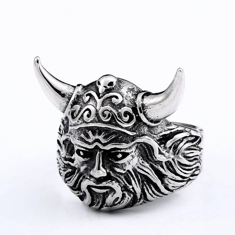Odin's Symbol Ring – 316L Stainless Steel Norse Amulet Band