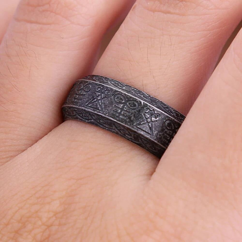 Nordic Viking Rune Rings For Men Punk Fashion Vikings Amulet Ring