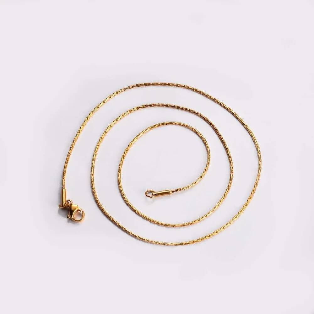 1 piece Width 0.6mm/0.8mm/1mm/1.2mm Chain Women Stainless Steel Tiny Necklace For Pendant Wholesale Jewelry