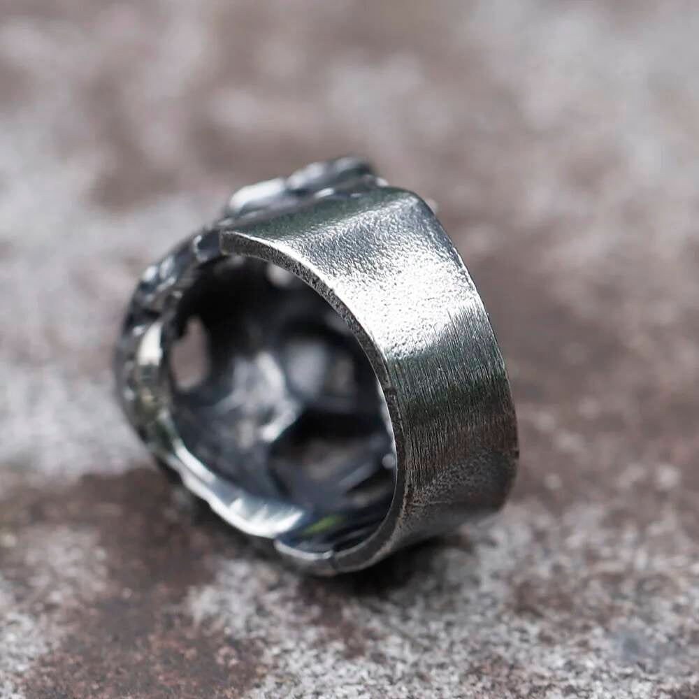 Punk Vintage 316L Stainless Steel Ring – Gothic Fashion for Teens & Men