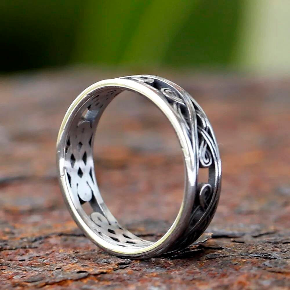 Vintage Celtic Knot Openwork Ring – 316L Stainless Steel Nordic Amulet