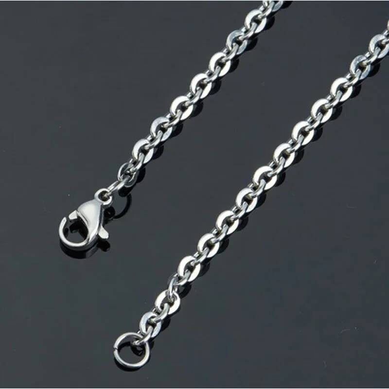 1Pc 1.2mm-4mm Stainless Steel Link DIY Necklaces Jewelry Making 40cm -90cm Chain with Lobster Clasp