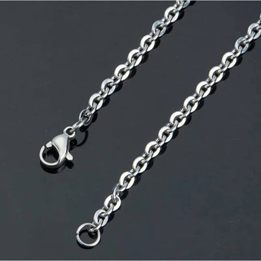 1Pc 1.2mm-4mm Stainless Steel Link DIY Necklaces Jewelry Making 40cm -90cm Chain with Lobster Clasp