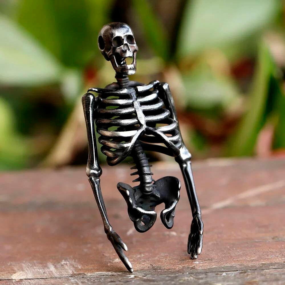 Full Skeleton Pendant Necklace – Gothic Punk Halloween Jewelry