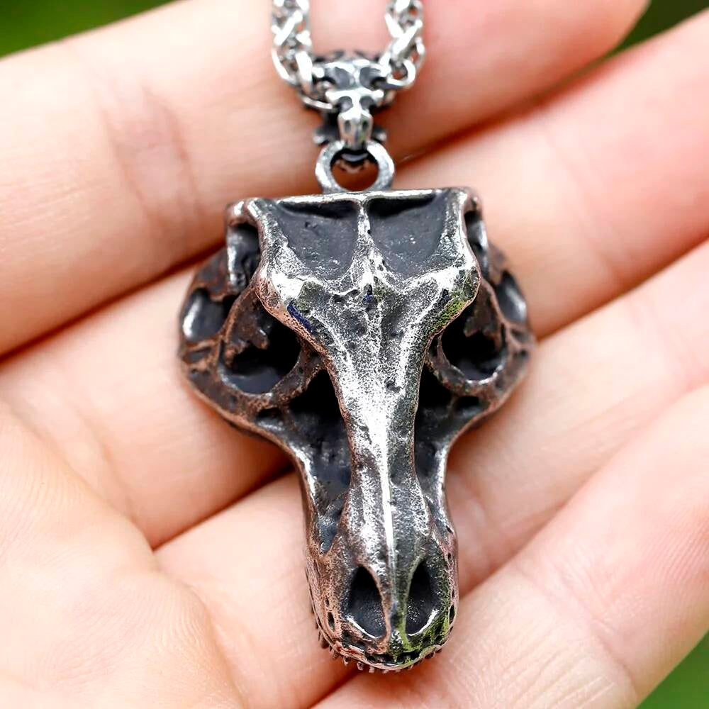 Animal Skull Pendant – 316L Stainless Steel Viking Gothic Biker Necklace