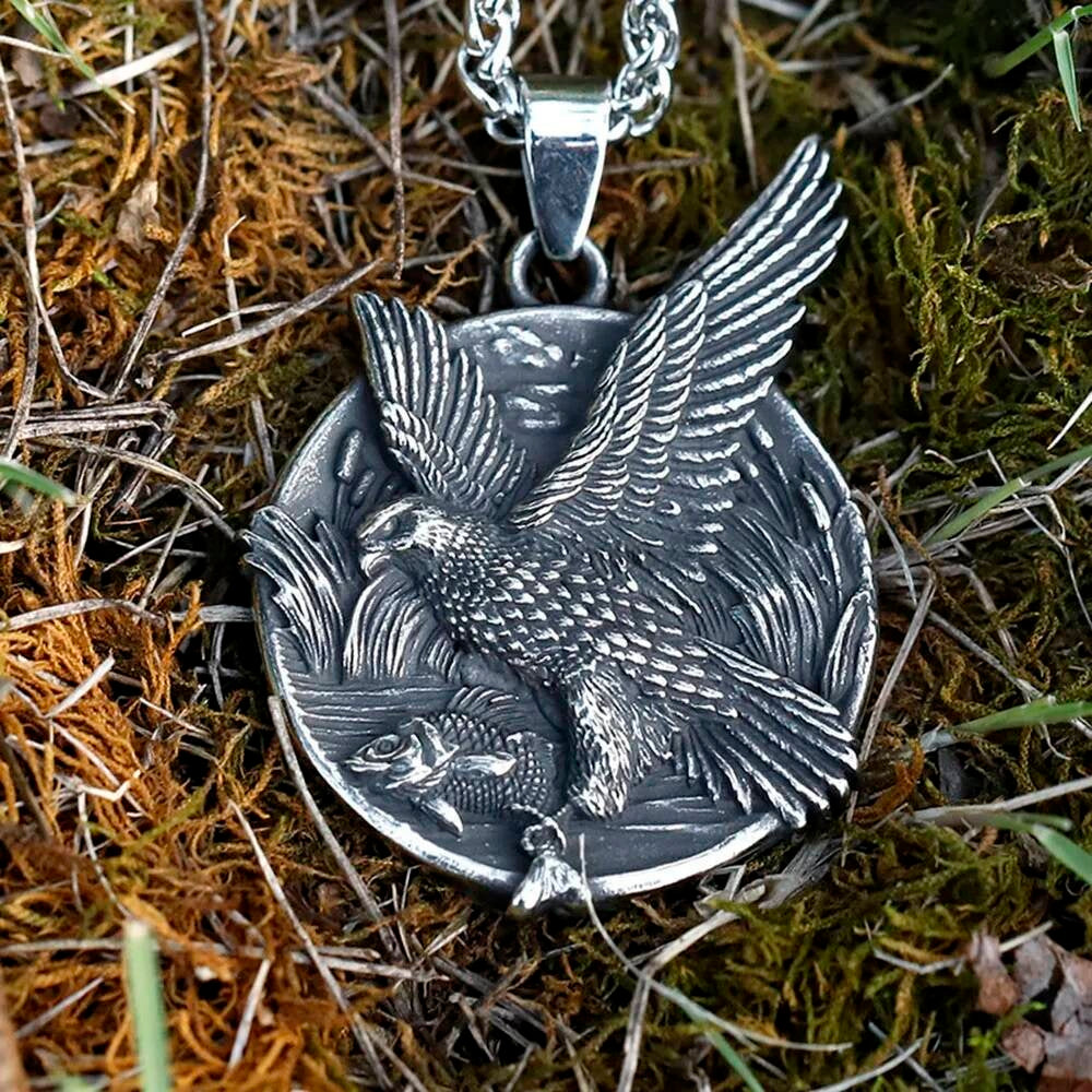 Eagle Pendant Necklace – Majestic Stainless Steel Soaring Bird Jewelry