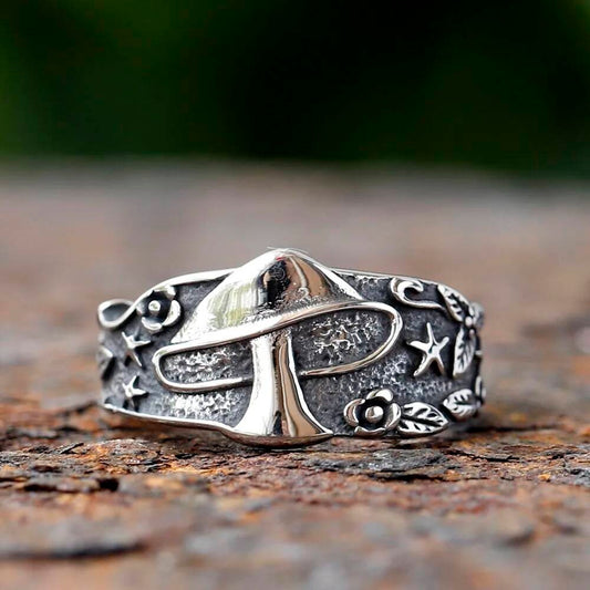 Spade 'A' Gothic Signet Ring – 316L Stainless Steel Vintage Letter Band