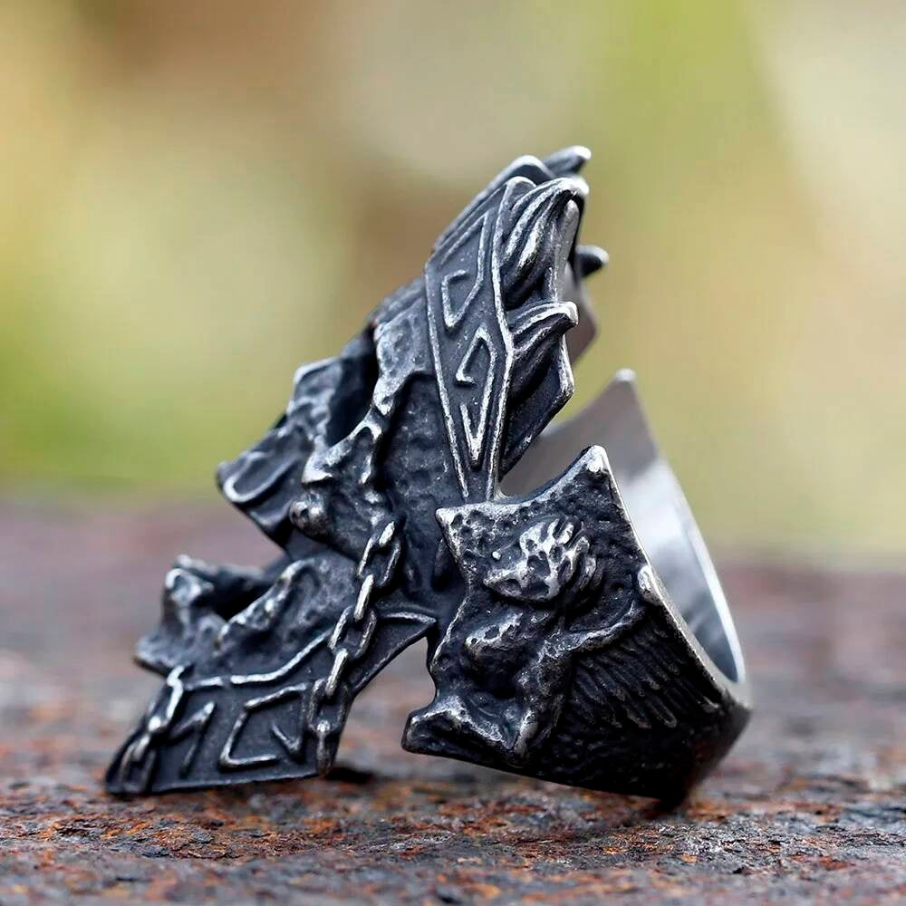 Retro Skull Signet Ring - Gothic Stainless Steel Men's Biker Party Jewelry