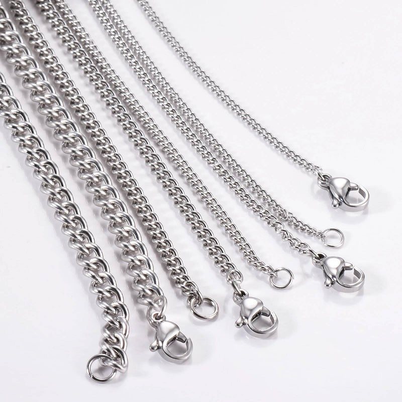 1Pc Stainless Steel Basic Link 1.5/2/3/4.5mm chain for DIY pendant necklace jewelry making