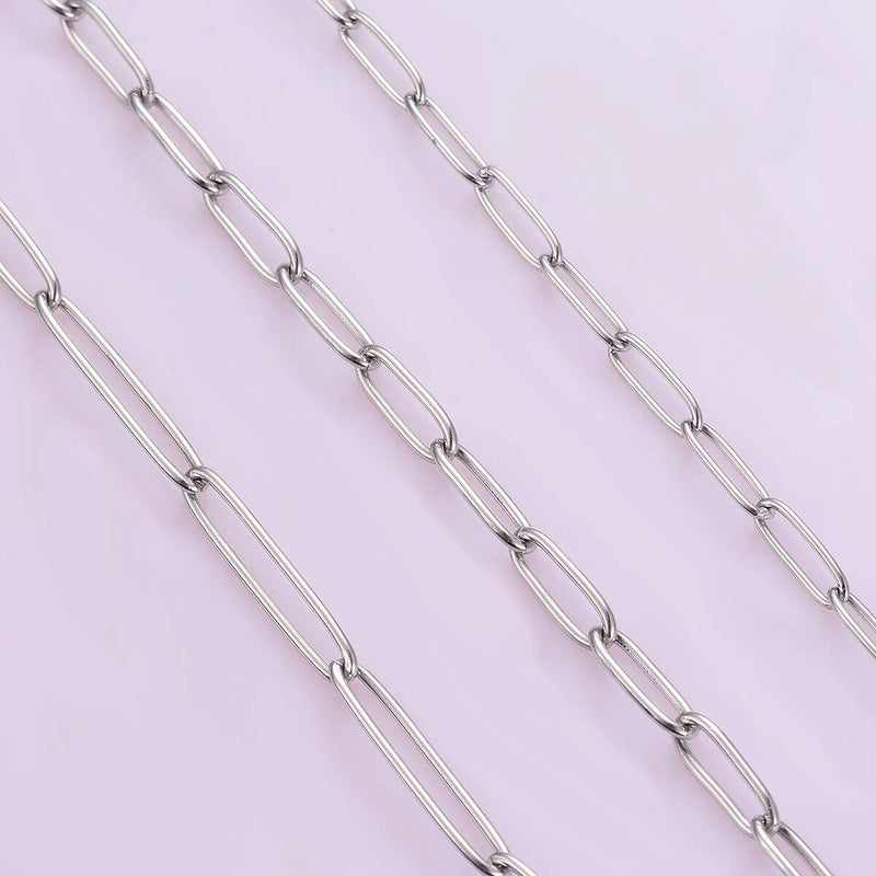 1Pc Stainless Steel Big Long Cross O Chain For Women Men DIY Jewelry Bracelet Necklace