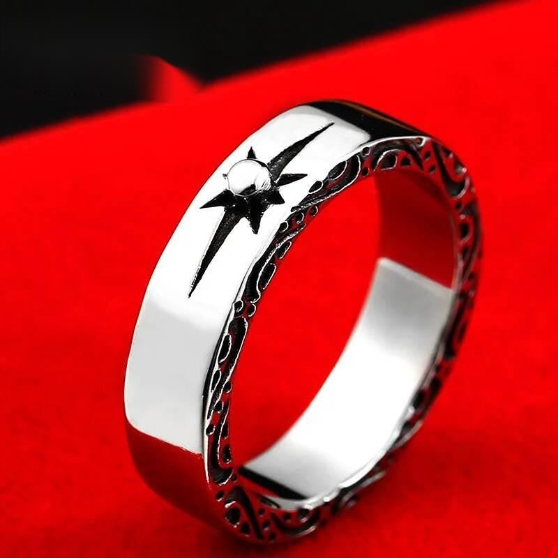 Minimalist Gothic Band – 316L Stainless Steel Simple Statement Ring