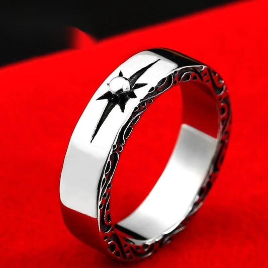 Minimalist Gothic Band – 316L Stainless Steel Simple Statement Ring