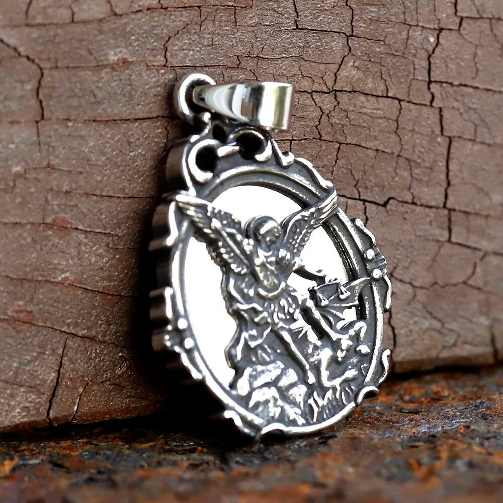 Archangel Michael Pendant – Silver Protector Necklace