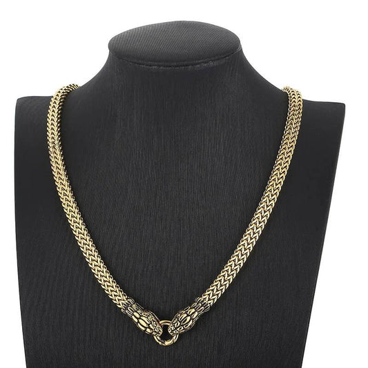 8mm Snake Necklace & Bracelet Jewelry Set Men Women Stainless Steel 316L Gold/Sier Color Mesh Chain Lover Gift