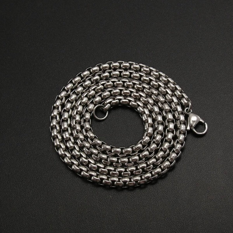 Vintage Flame Cross Pendant 60Cm Length Chain Necklace For Men Women Goth Jewelry Accessories